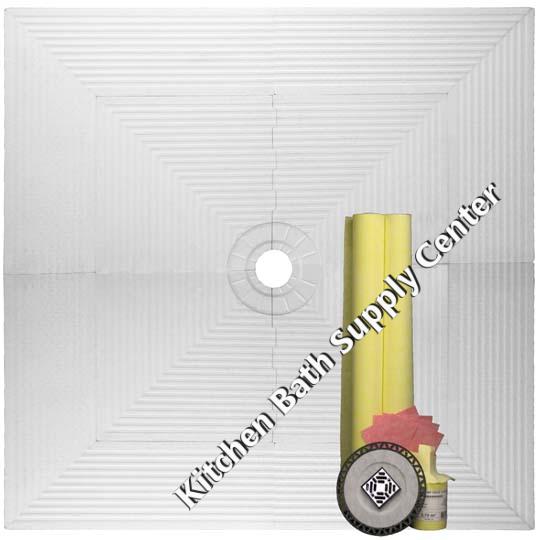 Pro PVC 72 x 72 Shower Systems Waterproofing Kit for Tile Showers