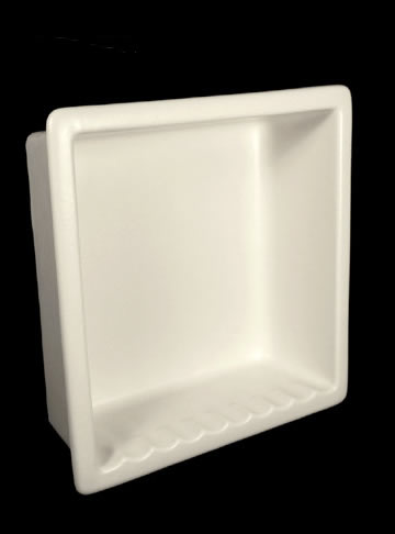 Ceramic Large Recessed Shower Niche H12R Maroon by HCP Industries