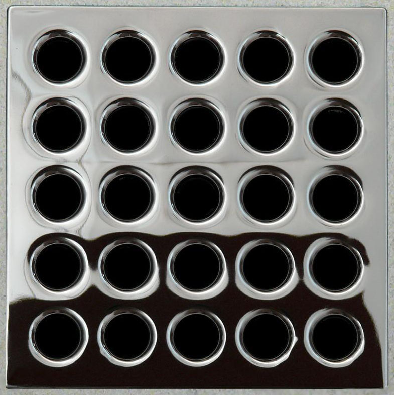 Waterproofing shower kit Drain Grate Cover color Polished Chrome E4401